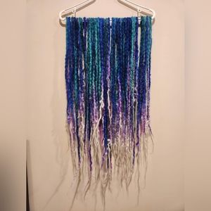 Hand dyed wool dreadlocks
